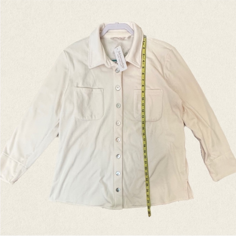 Soft Surroundings The Old Softy Long Sleeve Button Down Shirt NWT - Picture 6 of 11
